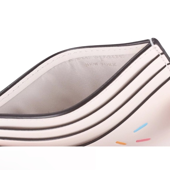 Kate Spade New York Coffee Break Donut Small Slim Card Holder In Cream Multi - Picture 3 of 3